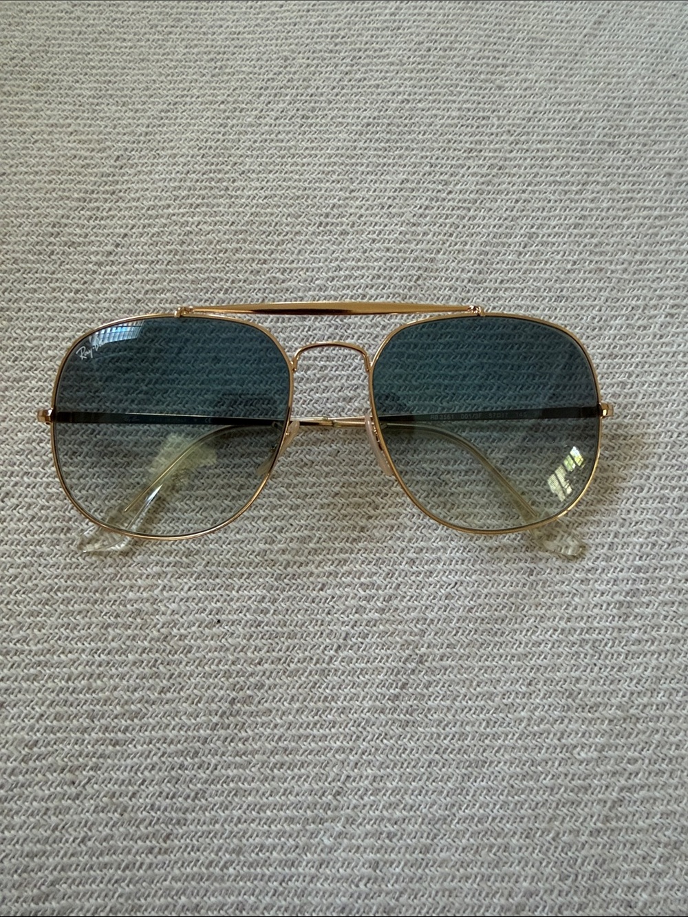 Authentic Ray-Ban The General Gold Frame Sunglasses with Gradient Lenses- unisex